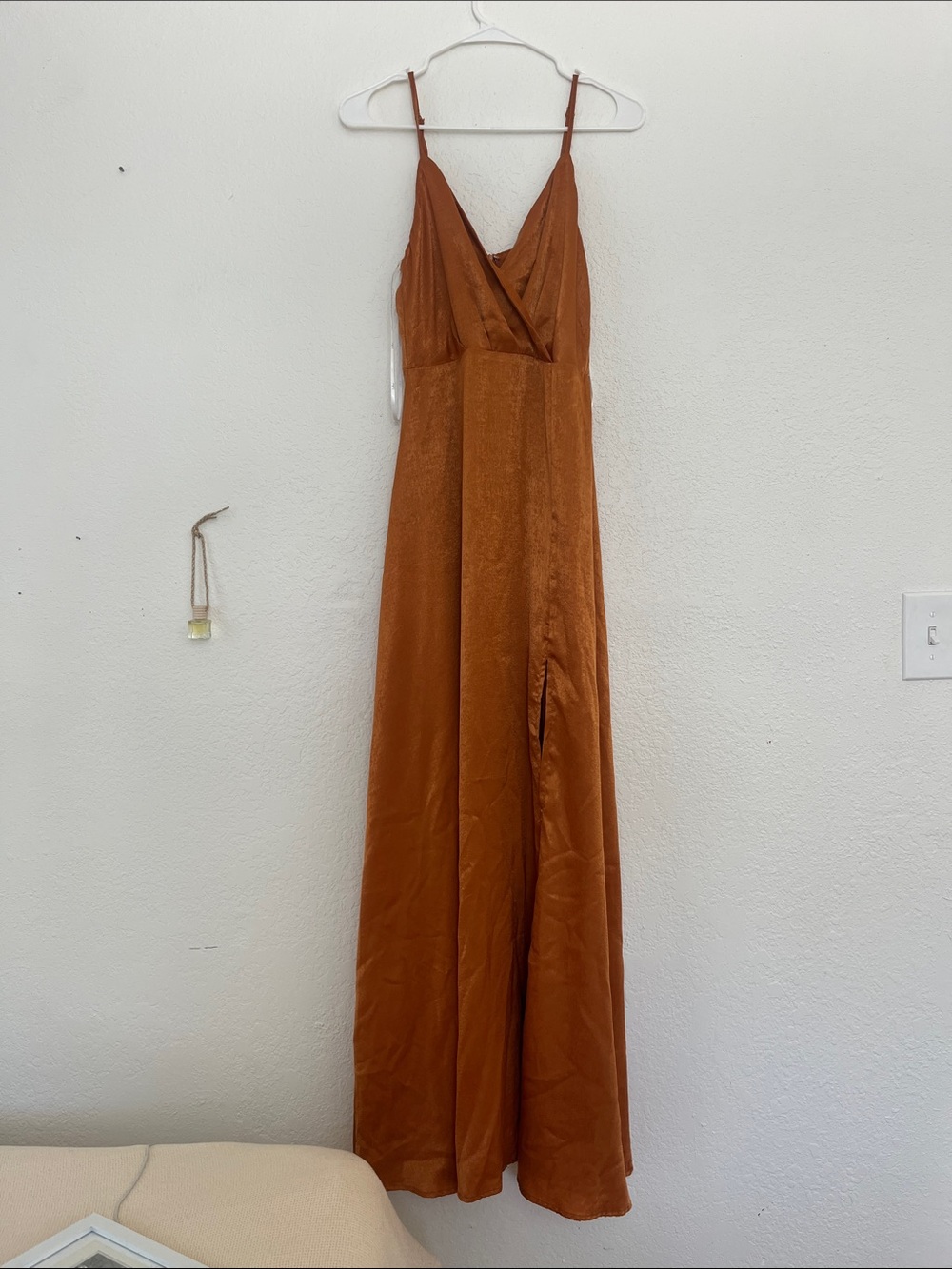 women’s bridesmaid dress burnt orange size small